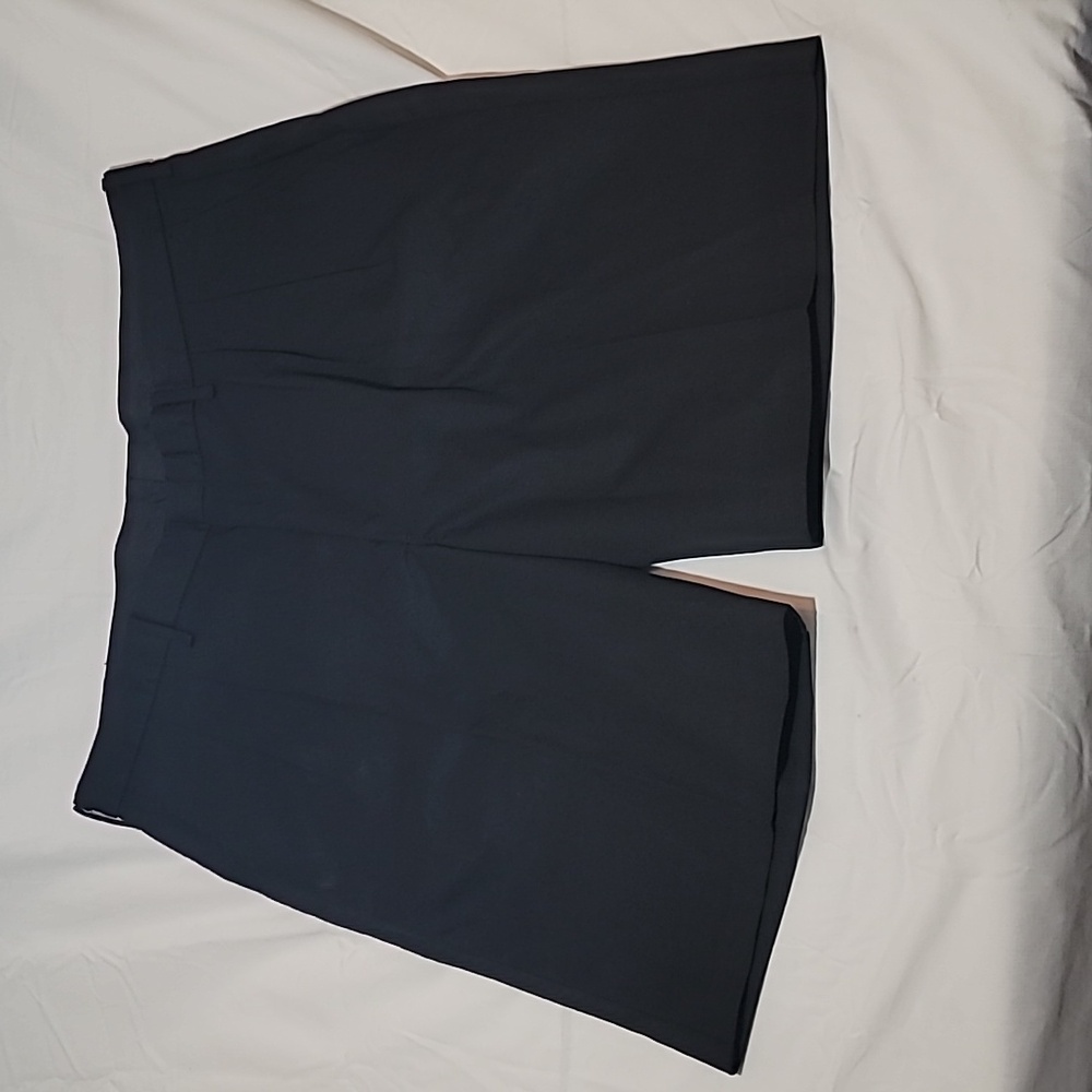 NWT EDWARDS Men's Black Flat Front Microfiber Shorts Size 40